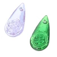 Håndlavede Lampeperler, Lampwork, Teardrop, Unisex, flere farver til valg, 11.50x23x5.50mm, Hole:Ca. 1.5mm, Solgt af PC