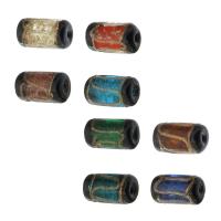 Gold Sand Lampwork Beads Column DIY Approx 2mm Sold By PC