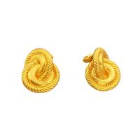 Ottone stallone orecchino, laccato oro 18K, per la donna, assenza di nichel,piombo&cadmio, 16x20.10mm, Venduto da coppia