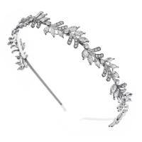 Hair Bands Zinc Alloy silver color plated for woman & with rhinestone silver color nickel lead & cadmium free Sold By PC