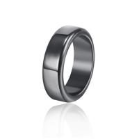 Fingerring Schmuck, Non- magnetische Hämatit, unisex & verschiedene Größen vorhanden & verschiedene Stile für Wahl, schwarz, verkauft von PC