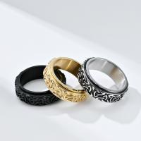 Stainless Steel Finger Ring 304 Stainless Steel polished fashion jewelry & Unisex 8mm Sold By PC