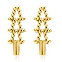 Brass Stud Earring 18K gold plated fashion jewelry & for woman golden nickel lead & cadmium free Sold By Pair