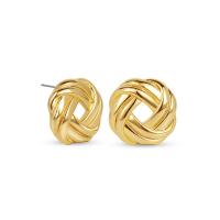 Ottone stallone orecchino, placcato color oro, gioielli di moda & per la donna, oro, 17mm, Venduto da coppia