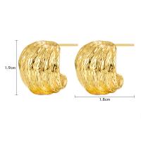 Brass Stud Earring gold color plated fashion jewelry & for woman gold Sold By Pair