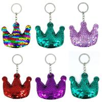 Key Chain, PET, med Zinc Alloy, Crown, Bærbare & Unisex, flere farver til valg, 70x90mm, Solgt af PC