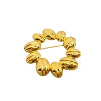 Broche bijoux de mode, laiton, fleur, Placage, pour femme & creux, plus de couleurs à choisir, protéger l'environnement, sans nickel, plomb et cadmium, 41.20mm, Vendu par PC