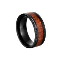 Acier titane bague, bijoux de mode & normes différentes pour le choix & pour homme, noire, 8x2mm, Vendu par PC