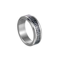 Acier titane bague, bijoux de mode & normes différentes pour le choix & pour homme, argent, 8x2.30mm, Vendu par PC