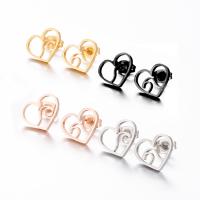 Stainless Steel Stud Earrings 304 Stainless Steel Vacuum Ion Plating fashion jewelry & for woman Sold By Pair