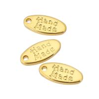 Messing Extender Chain Drop, gold plated, DIY, gouden, nikkel, lood en cadmium vrij, 9x4x1mm, Gat:Ca 0.5mm, Verkocht door PC