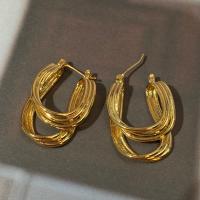 Brass Leverback Earring gold color plated fashion jewelry & for woman gold Sold By Pair