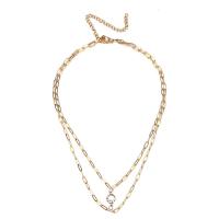 Collana Multi strato, 304 acciaio inox, with cristallo, with 3.94inch extender chain, Doppio strato & gioielli di moda & per la donna, nessuno, 4mm,6mm, Lunghezza Appross. 13.78 pollice, Appross. 15.75 pollice, Venduto da PC