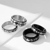 Couple Finger Rings Titanium Steel polished fashion jewelry & Unisex Sold By PC