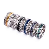 Titanium Steel Finger Ring Vacuum Ion Plating fashion jewelry & Unisex Sold By PC