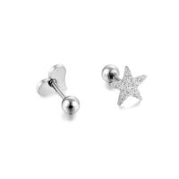 Stainless Steel Stud Øreringe, 316L Stainless Steel, mode smykker & Unisex & forskellige stilarter for valg, oprindelige farve, 8mm, Solgt af PC