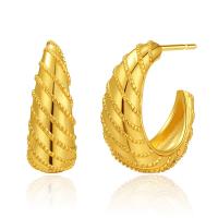 Brass Stud Earring 18K gold plated for woman Sold By Pair