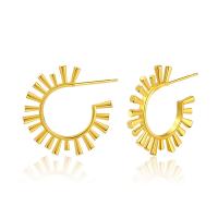 Brass Stud Earring 18K gold plated for woman Sold By Pair