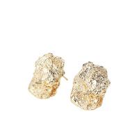 Brass Stud Earring gold color plated fashion jewelry & for woman gold Sold By PC