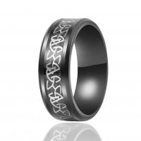 Rustfrit stål fingre Ringe, 304 rustfrit stål, med Carbon Fiber, Unisex & forskellig størrelse for valg, flere farver til valg, 8mm, Størrelse:6-12, Solgt af PC