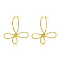 Brass Stud Earring 18K gold plated for woman & hollow Sold By Pair