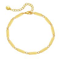 Messing Armbanden, 18K verguld, voor vrouw, Lengte Ca 6.69 inch, Verkocht door PC