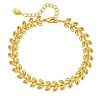 Bracelets en laiton, Plaqué or 18K, pour femme, Longueur Environ 6.49 pouce, Vendu par PC