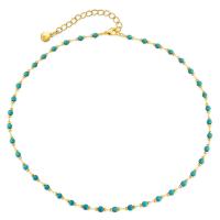 Fashion Turquoise Karkötők, Sárgaréz, -val türkiz, 18K aranyozott, a nő, kék, Hossz Kb 15.35 inch, Által értékesített PC