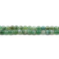 Natuurlijke Lace Agaat kralen, Ronde, gepolijst, DIY & verschillende grootte voor keus, groen, Per verkocht Ca 38 cm Strand