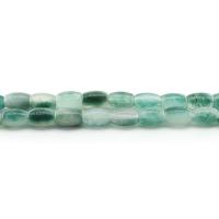 Бусины из нефрита, Легкий Mottle Green Jade, Ведро, полированный, DIY, зеленый, 8x12mm, Приблизительно 31ПК/Strand, продается Strand