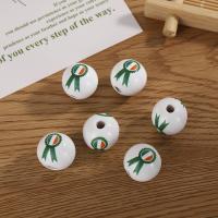 Wood Beads Hemu Beads Round printing DIY 16mm Sold By PC