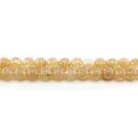 Natuurlijke Quartz sieraden kralen, Watermeloen Brown, Ronde, gepolijst, DIY & verschillende grootte voor keus, gouden, Per verkocht Ca 38 cm Strand