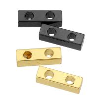 Mässing Spacer Pärlor, Rektangel, plated, DIY, fler färger för val, nickel, bly och kadmium gratis, 10x3x3mm, Hål:Ca 1.5mm, Säljs av PC