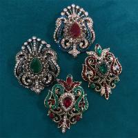 Rhinestone Brooch Zinc Alloy plated Unisex & with rhinestone nickel lead & cadmium free Sold By PC