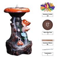 Backflow Incense Burner Resin mushroom handmade for home and office & durable Sold By PC