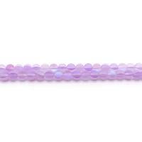 Perle, rund, poliert, DIY & verschiedene Größen vorhanden & satiniert, hellviolett, verkauft per ca. 38 cm Strang