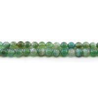 Natuurlijke Lace Agaat kralen, Ronde, gepolijst, DIY & verschillende grootte voor keus & frosted, groen, Per verkocht Ca 38 cm Strand