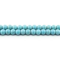 Edelsteen Sieraden Kralen, Synthetisch Blauw Turquoise, Ronde, gepolijst, DIY & verschillende grootte voor keus, blauw, Per verkocht Ca 38 cm Strand