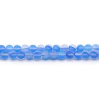 Kraal, Ronde, gepolijst, DIY & verschillende grootte voor keus & frosted, blauw, Per verkocht Ca 38 cm Strand