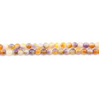 Jade Beads, Jade Rainbow, Runde, poleret, du kan DIY, blandede farver, 6mm, Ca. 62pc'er/Strand, Solgt af Strand