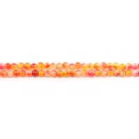 Jade Perlen, Regenbogen Jade, rund, poliert, DIY, orange, 6mm, ca. 62PCs/Strang, verkauft von Strang