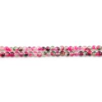 Perles en jade, jade d'arc-en-ciel, Rond, poli, DIY, carmin rose, 6mm, Environ 62PC/brin, Vendu par brin