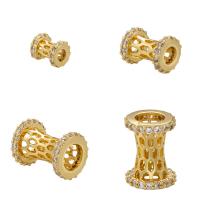 Zirkoon Micro Pave Brass European Kralen, Messing, plated, DIY & verschillende grootte voor keus & micro pave zirconia, meer kleuren voor de keuze, nikkel, lood en cadmium vrij, 10pC's/Bag, Verkocht door Bag