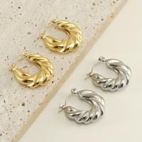 Stainless Steel Lever Terug Earring, 304 roestvrij staal, mode sieraden & voor vrouw, meer kleuren voor de keuze, 21x7mm, Verkocht door pair