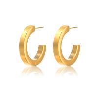 Stainless Steel Stud Earrings 304 Stainless Steel Vacuum Ion Plating fashion jewelry & for woman golden Sold By Pair