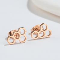 Stainless Steel Stud Earrings 304 Stainless Steel Vacuum Ion Plating fashion jewelry & for woman Sold By Pair