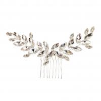 Decoratieve Kammen, Zinc Alloy, silver plated, mode sieraden & voor vrouw & met strass, zilver, 120x50mm, Verkocht door PC