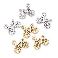 Zinc Alloy Pendler, Bike, forgyldt, Unisex, flere farver til valg, nikkel, bly & cadmium fri, 15.50x13.50mm, Ca. 100pc'er/Bag, Solgt af Bag