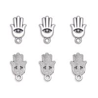 Colgante Hamsa de Aleación de Zinc, Mano, chapado en color de plata antigua, unisexo, libre de níquel, plomo & cadmio, 9.50x16mm, aproximado 100PCs/Bolsa, Vendido por Bolsa