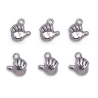 Zink Alloy Hand Hängen, antik silver pläterad, Unisex, nickel, bly och kadmium gratis, 11x12mm, Ca 100PC/Bag, Säljs av Bag